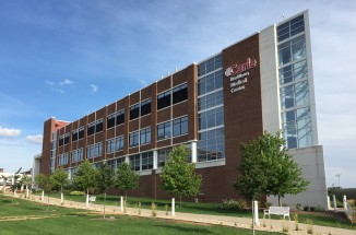 Exterior photograph of Carle BroMenn Medical Center